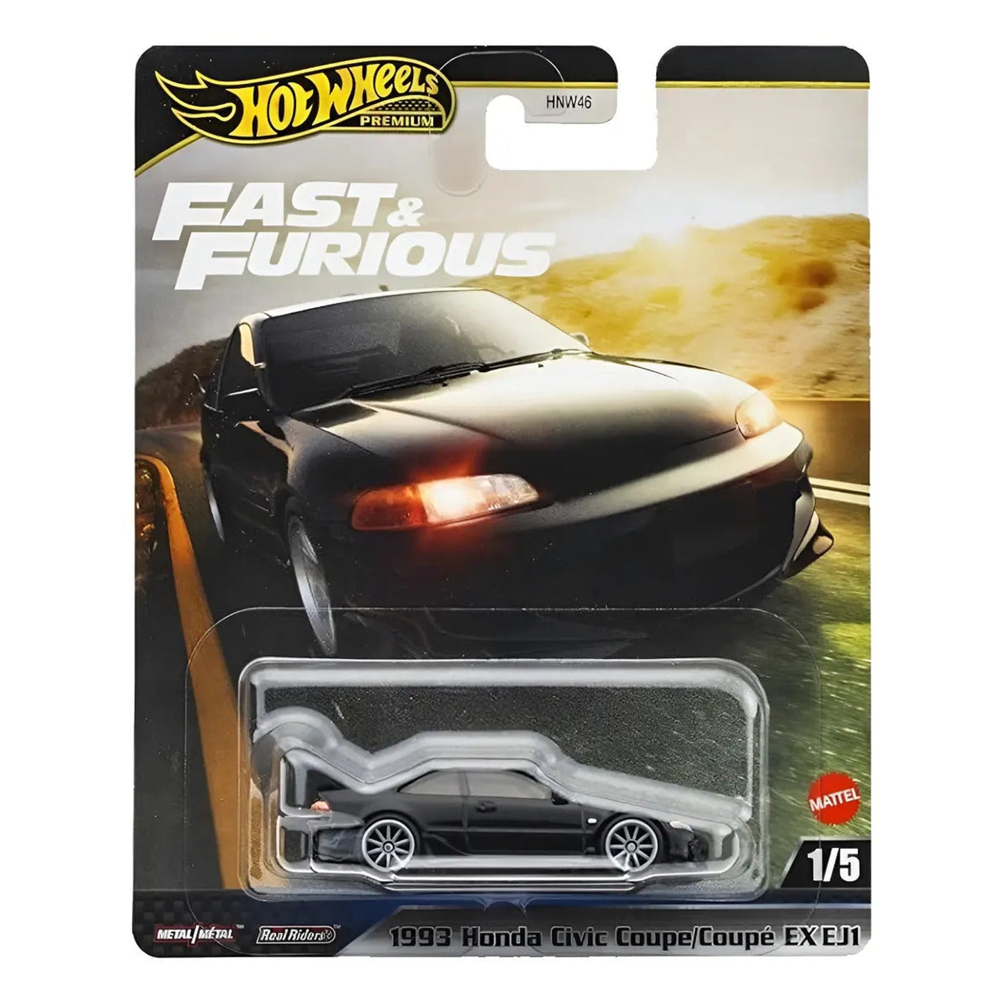 Hot Wheels Premium Fast & Furious 1993 Honda Civic Coupe EX EJ1 Hot Wheels Premium Fast & Furious 1993 Honda Civic Coupe EX EJ1