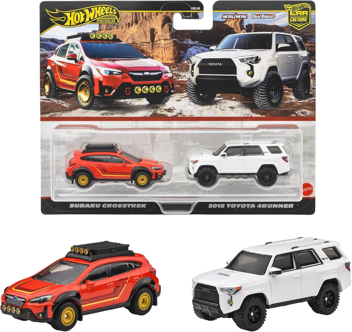 Hot Wheels Premium 2-Pack Subaru Crosstrek / 2018 Toyota 4Runner