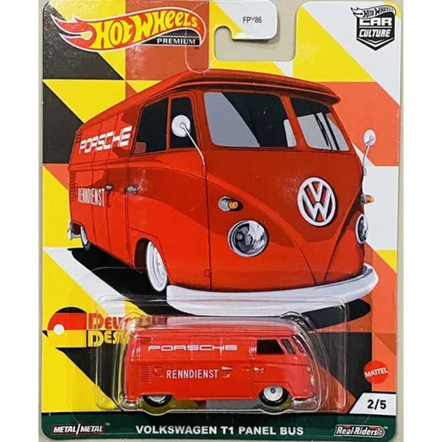 Hot Wheels Premium Car Culture Volkswagen T1 Panel Bus Porsche Hot Wheels Premium Car Culture Volkswagen T1 Panel Bus Porsche