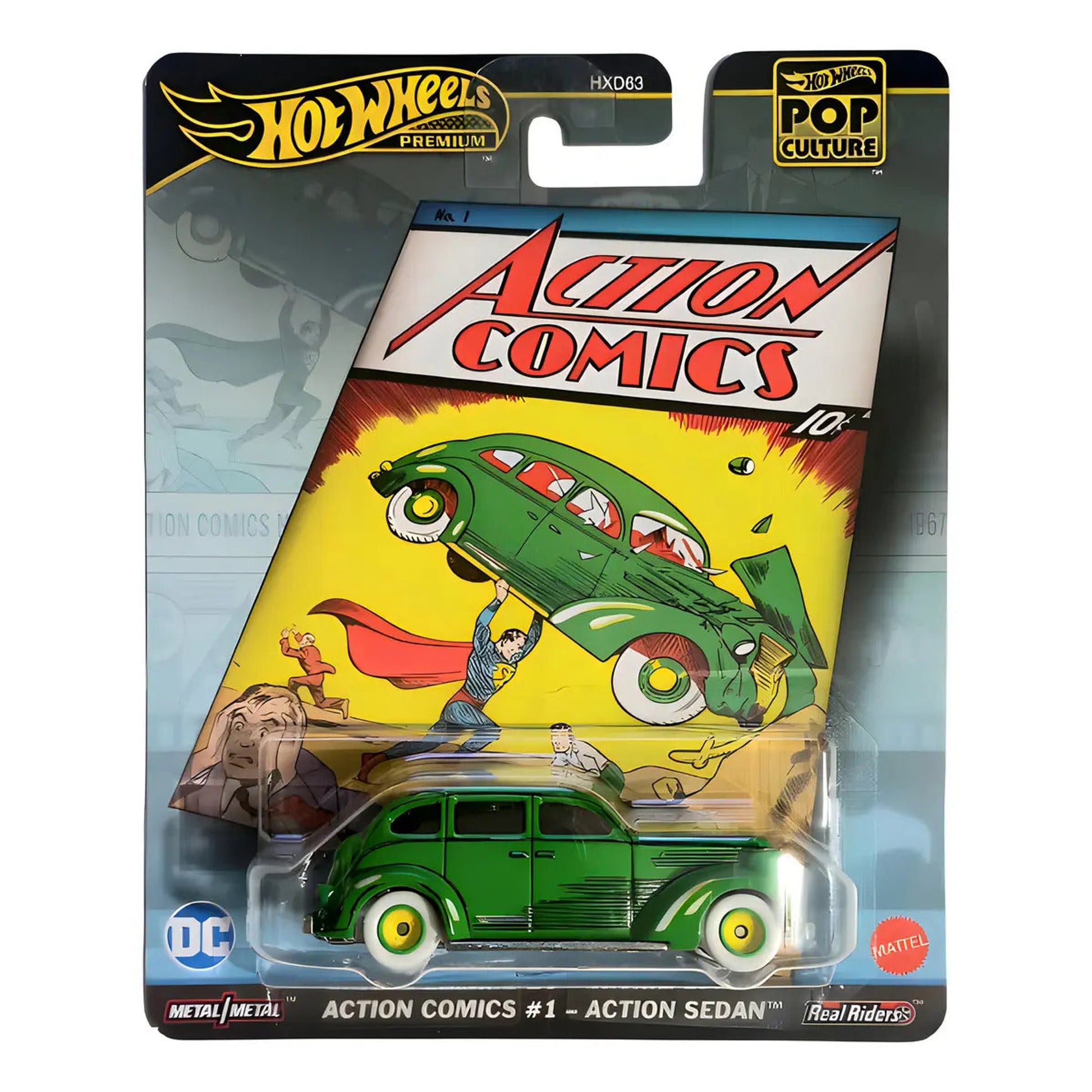 Hot Wheels Premium Pop Culture Action Comics #1 - Action Sedan Hot Wheels Premium Pop Culture Action Comics #1 - Action Sedan